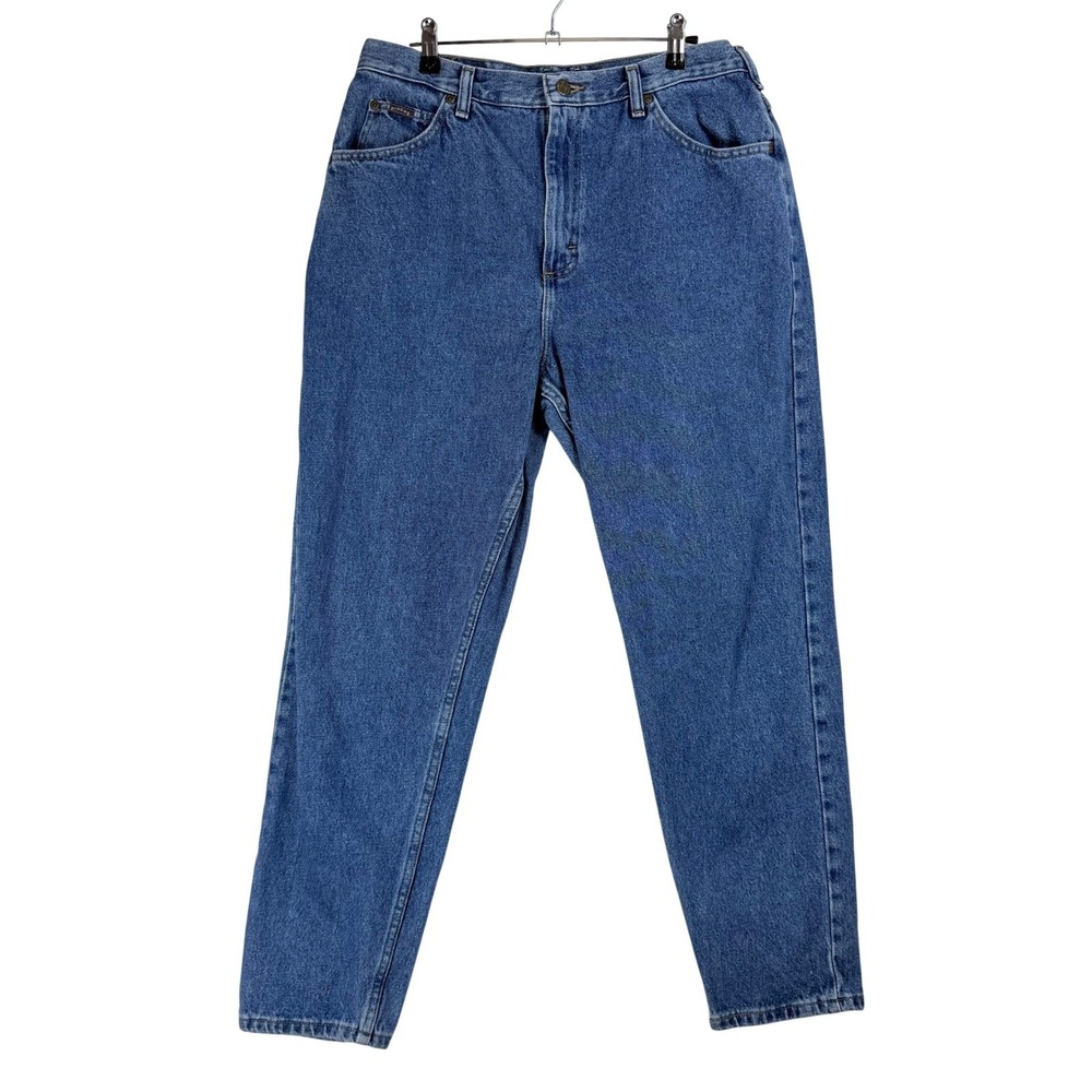 Vintage Riders by Lee High Waisted Mom Jeans Medium Wash Tapered Leg 31x28